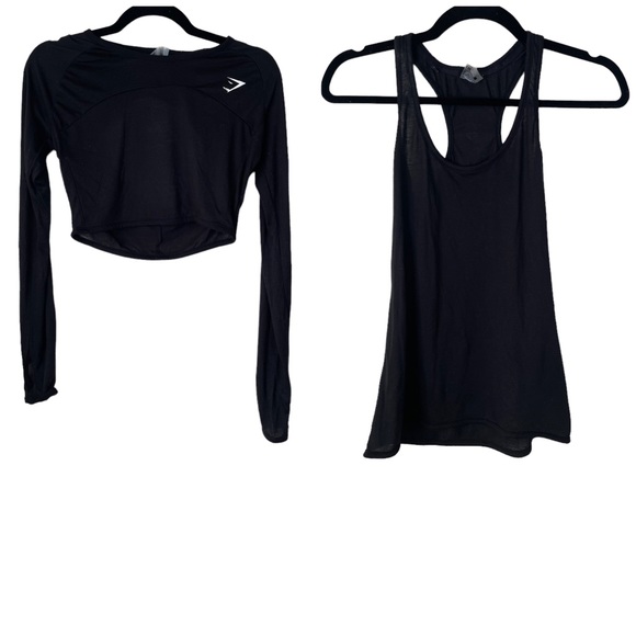 Gymshark Two Piece Tank/Long Sleeve Crop Combo Size Small - Picture 1 of 9